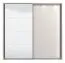 Armoire penderie à portes coulissantes Krupa 01 | Finition cachemire | 2,2 m de large | Porte miroir | Bords ABS