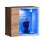 Elégant meuble-paroi Valand 12, couleur : chêne wotan / noir - dimensions : 170 x 280 x 40 cm (h x l x p), avec fonction push-to-open