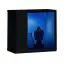 Meuble-paroi avec deux éléments bas TV Volleberg 57, couleur : gris / noir - dimensions : 150 x 250 x 40 cm (h x l x p), avec éclairage LED bleu