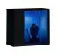 Meuble mural design Volleberg 05 | LED intégrée | Blanc/Noir | 140 x 260 x 40 cm | Push-to-open