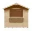 Kiosque / Sol inclus / Naturel / Stand de vente / Maisonnette de vente / Surface au sol : 4,33 m² / Rêve de soleil 02 / Toit à deux versants / Porte encadrée de bois massif
