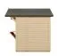 Kiosque / Sol inclus / Naturel / Stand de vente / Maisonnette de vente / Surface au sol : 4,33 m² / Rêve de soleil 02 / Toit à deux versants / Porte encadrée de bois massif