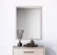 Miroir sobre pour entrée Creola 05 / Couleur : Cachemire / Dimensions : 50 x 2 x 66 cm / Protections d'angle en ABS