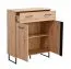 Vestiaire complet - Ensemble C Crina, 5 pièces, une armoire, un miroir, une commode, une armoire à chaussures avec coussin d'assise, une penderie avec miroir, protection des bords ABS