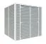 Abri de jardin Greven 03, en gris clair, abri de jardin en éléments de 18 mm, armoire à outils, surface au sol : 4,20 m², toit plat, double porte en bois massif