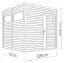 Abri de jardin Basel 02 avec plancher, naturel - en éléments de 19 mm, surface au sol : 5,10 m², toit plat