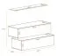 Meuble TV bas lot de 2 Balestrand 350 | Push-to-open | Noir & Chêne wotan | 110 x 130 x 30 cm | Tablette murale incluse