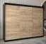 250 cm de large Armoire avec 10 casiers et 3 portes | Couleur: Noir Abbildung