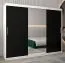 250 cm de large Armoire avec 10 casiers et 3 portes | Couleur: Blanc / Noir Abbildung