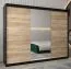 250 cm de large Armoire avec 10 casiers et 3 portes | Couleur: Noir Abbildung