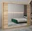 250 cm de large Armoire à portes coulissantes avec 3 portes | 10 casiers | 2 tringles à vêtements | Couleur: Chêne Sonoma Abbildung