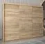 250 cm de large Armoire à portes coulissantes avec 3 portes | 10 casiers | 2 tringles à vêtements | Couleur: Chêne Sonoma Abbildung