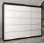 250 cm de large Armoire à portes coulissantes avec 3 portes | 10 casiers | 2 tringles à vêtements | Couleur: Noir Abbildung