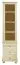 Bibliothèque Armoire pour livres Vitrine pour livres - 45 cm de large, Pin Bois-massif, Aspect: Naturel Abbildung