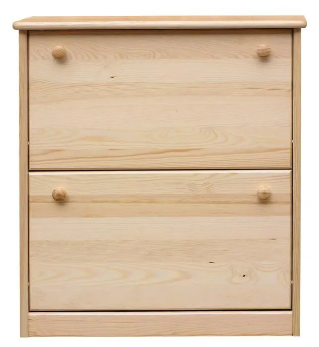 Bois massif-Armoire à chaussures, Couleur: Naturel 80x72x30 cm Abbildung