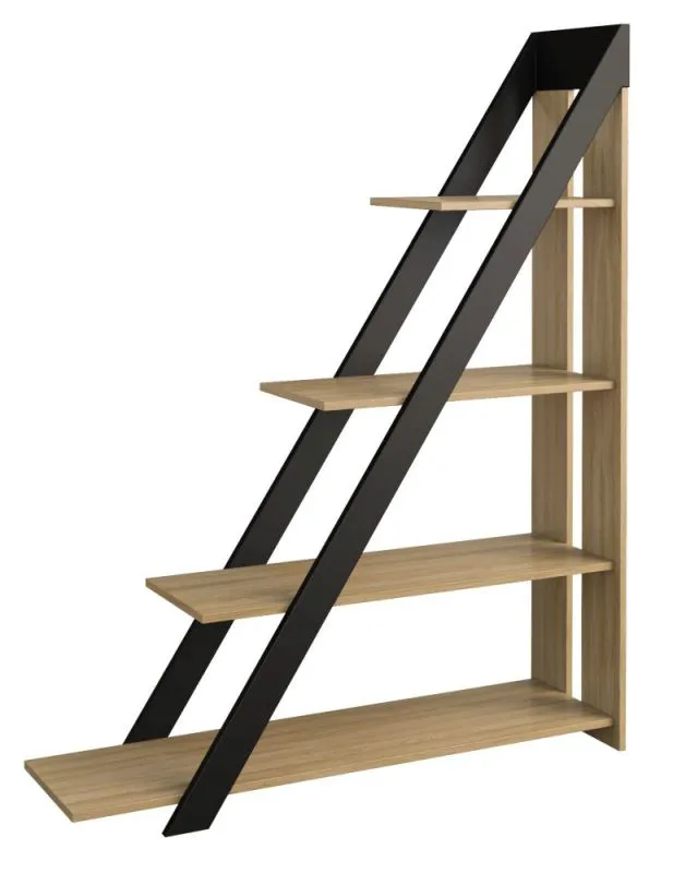 Étagère Kastav 13 | Chêne / Noir | 153 x 120 x 36 cm | Design moderne et fonctionnel