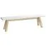 Banc Minnea 36 blanc et chêne | 46 x 170 x 36 cm | Design moderne et harmonieux