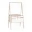 Commode avec meuble à langer Hildrid 03, couleur : acacia / blanc - Dimensions : 185 x 98 x 64 cm (H x L x P)
