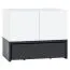 Commode chambre ado Marincho 01 | 2 pièces | Blanc / Noir | 89 x 107 x 53 cm