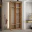 Armoire Tharo portes coulissantes | Chêne/Noir | 235,2 x 110 x 45 cm | Gain de place | Séjour & chambre