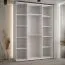 Armoire Tharo avec portes coulissantes | Blanc/Noir | Grand volume de rangement | 235,2 x 170 x 45 cm