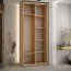 Armoire à portes coulissantes Tharo | Chêne et noir | Grand espace de rangement | Pour salon ou chambre | 235,2 x 120 x 45 cm