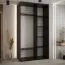 Armoire à portes coulissantes Tharo noir/blanc | Grand espace de rangement | Idéale pour le salon | Anti-poussière | 235,2 x 140 x 45 cm