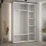 Armoire Tharo portes coulissantes | Blanc & chêne | Anti-poussière | Gain de place | 235,2 x 150 x 45 cm | Robuste