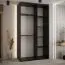 Armoire à portes coulissantes Tharo noir/blanc | Grand espace de rangement | Idéale pour le salon | Anti-poussière | 235,2 x 140 x 45 cm