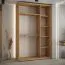 Armoire 1,5 m en chêne | Portes coulissantes | Grand espace de rangement | Style moderne | Peu encombrante