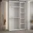 Armoire Tharo portes coulissantes | Blanc & chêne | Anti-poussière | Gain de place | 235,2 x 150 x 45 cm | Robuste