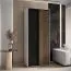 Armoire portes coulissantes noir/blanc 235,2 x 120 x 45 cm | Nombreux compartiments | Poignées métalliques noires | Style moderne