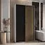 Armoire Mina gain de place | Portes coulissantes blanc/noir | Anti-poussière | 235,2 x 130 x 60 cm | Moderne