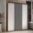 Armoire à portes coulissantes Mina | Blanc et chêne | 235,2 x 190 x 60 cm | Design moderne et robuste