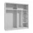 Étagère fonctionnelle pour armoires à portes coulissantes, blanc, dimensions : 153 x 48 x 41,5 cm, pour armoires de 200 cm de large