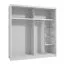 Étagère fonctionnelle pour armoires à portes coulissantes, blanc, dimensions : 153 x 48 x 41,5 cm, pour armoires de 200 cm de large
