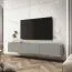Meuble TV gris 175 cm | 3 compartiments à clapet | Système push-to-open | Design moderne | Horsham 18