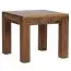 Table basse compacte en bois massif de Sheesham Apolo 152 | Finition Sheesham teinté | 40 x 45 x 45 cm