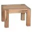 Table basse carrée en bois massif d’acacia | Finition artisanale unique | 40 x 60 x 60 cm | Couleur acacia