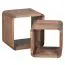 Set de 2 tables d’appoint cubes en bois massif d’acacia | Design moderne | 43 x 36 x 43 cm
