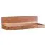 Étagère murale en bois massif d’acacia | Finition artisanale unique | 17 x 60 x 23 cm | Brun naturel