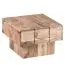 Table d’appoint en bois massif d’acacia | 30 x 44 x 44 cm | Finition artisanale | Pièce unique
