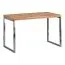 Bureau en bois massif d'acacia et piètement chromé | 76 x 60 x 120 cm | Fabrication artisanale | Design unique