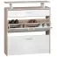 Meuble d’entrée pratique | Chêne Sonoma & Blanc | 95 x 80 x 24 cm | Grande surface d’appui