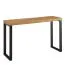 Table console chêne 75,5 x 120 x 39 cm | Design moderne | Plateau MDF | Pieds métal noir