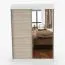 Armoire penderie à portes coulissantes avec miroir | 200 x 150 x 61 cm | Sonoma chêne / blanc | Bucegi 22 | 2 portes | 6 compartiments