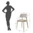 Chaise Doustre 08 rembourrée | Bois de hêtre massif | Design moderne et épuré | 80 x 46 x 43 cm | Beige