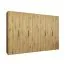 Armoire 6 portes battantes Korab 45 | Chêne Artisan | 3 tringles | Largeur 3 m | Poignées noires | Soft-Close