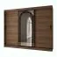 Armoire à portes coulissantes / Couleur : Noyer Warmia / 10 compartiments / 2 tringles à vêtements / 250 x 62 x 200 cm / Armoire / Porte miroir / Finition haut de gamme / Design moderne