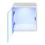 Meuble mural moderne Volleberg 06 | Push-to-open | Noir/Blanc | LED bleue | 140 x 260 x 40 cm